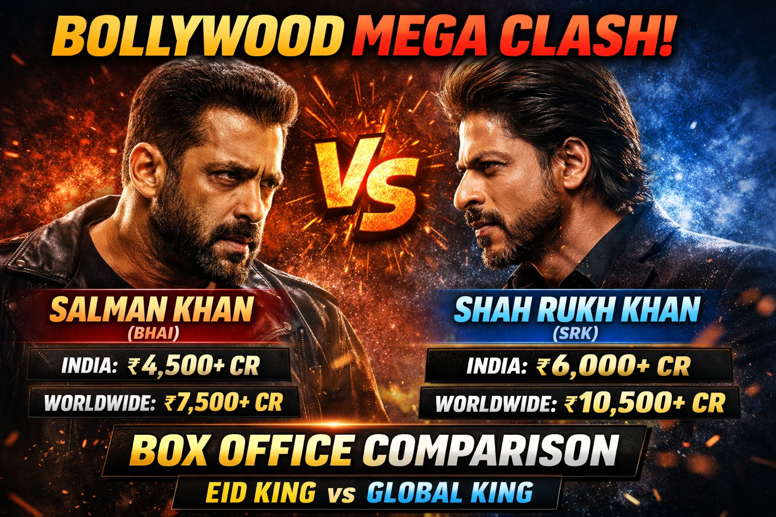 Salman Khan vs Shah Rukh Khan – Box Office Comparison