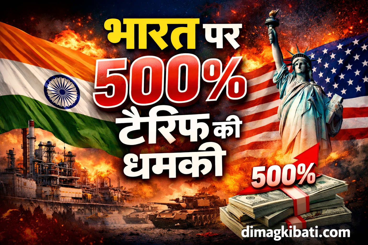 भारत पर 500% टैरिफ की धमकी: अमेरिका के प्रस्ताव से बढ़ी चिंता, जानिए पूरी सच्चाई
